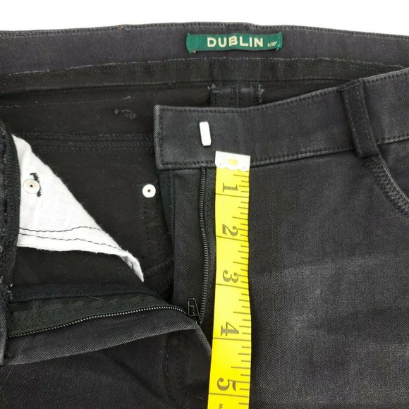 Dublin Womens Black Mixed Media Regular Fit Denim Straight Jeans Size 8/26 - Picture 9 of 15